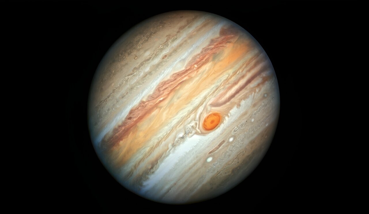 Hubbleova slika Jupitera. Zasluge: NASA, ESA, A. Simon (Goddard Space Flight Center) i M.H. Wong (Sveučilište Kalifornija, Berkeley).