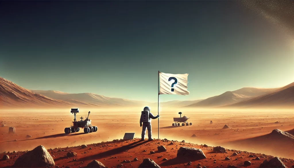 Ilustracija astronauta na Marsu. Zasluge: Kozmos.hr.