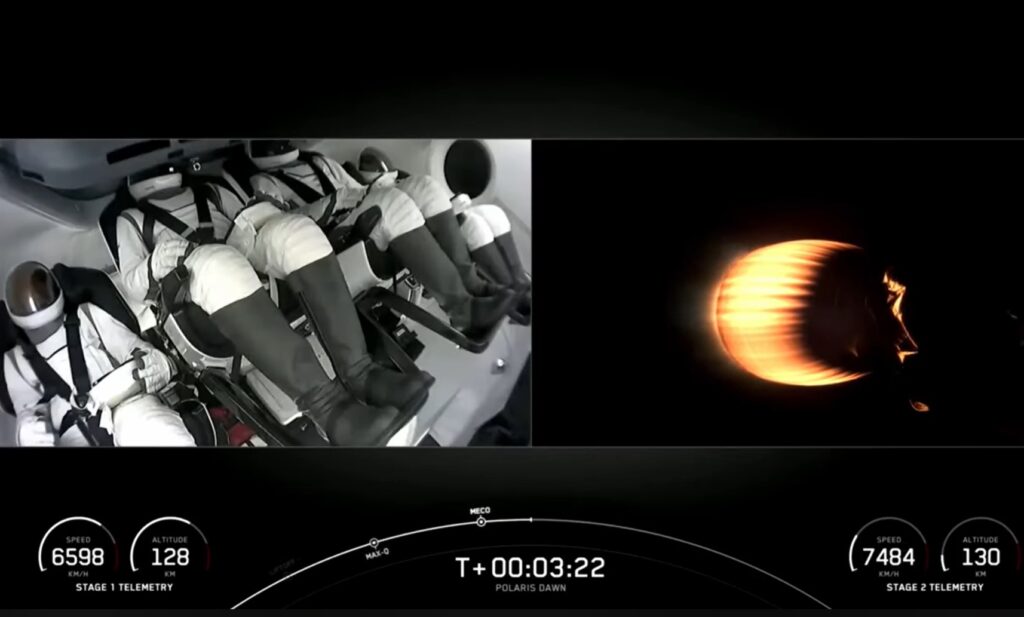 SpaceXPolarisDawn. Zasluge: SpaceX.