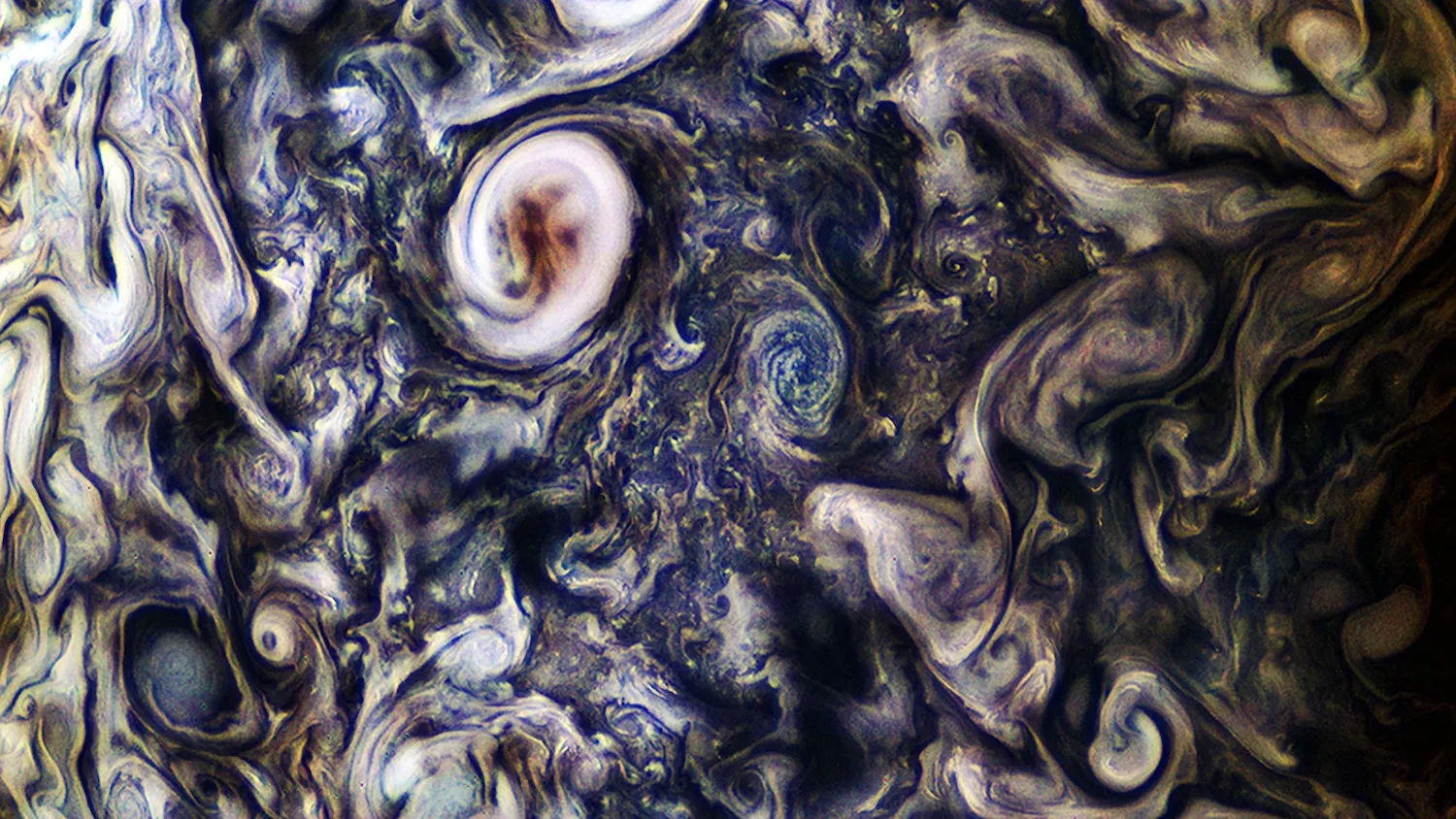 Oblaci Jupitera. Zasluge: NASA / JPL / SwRI / MSSS / Gerald Eichstädt / Thomas Thomopoulos.