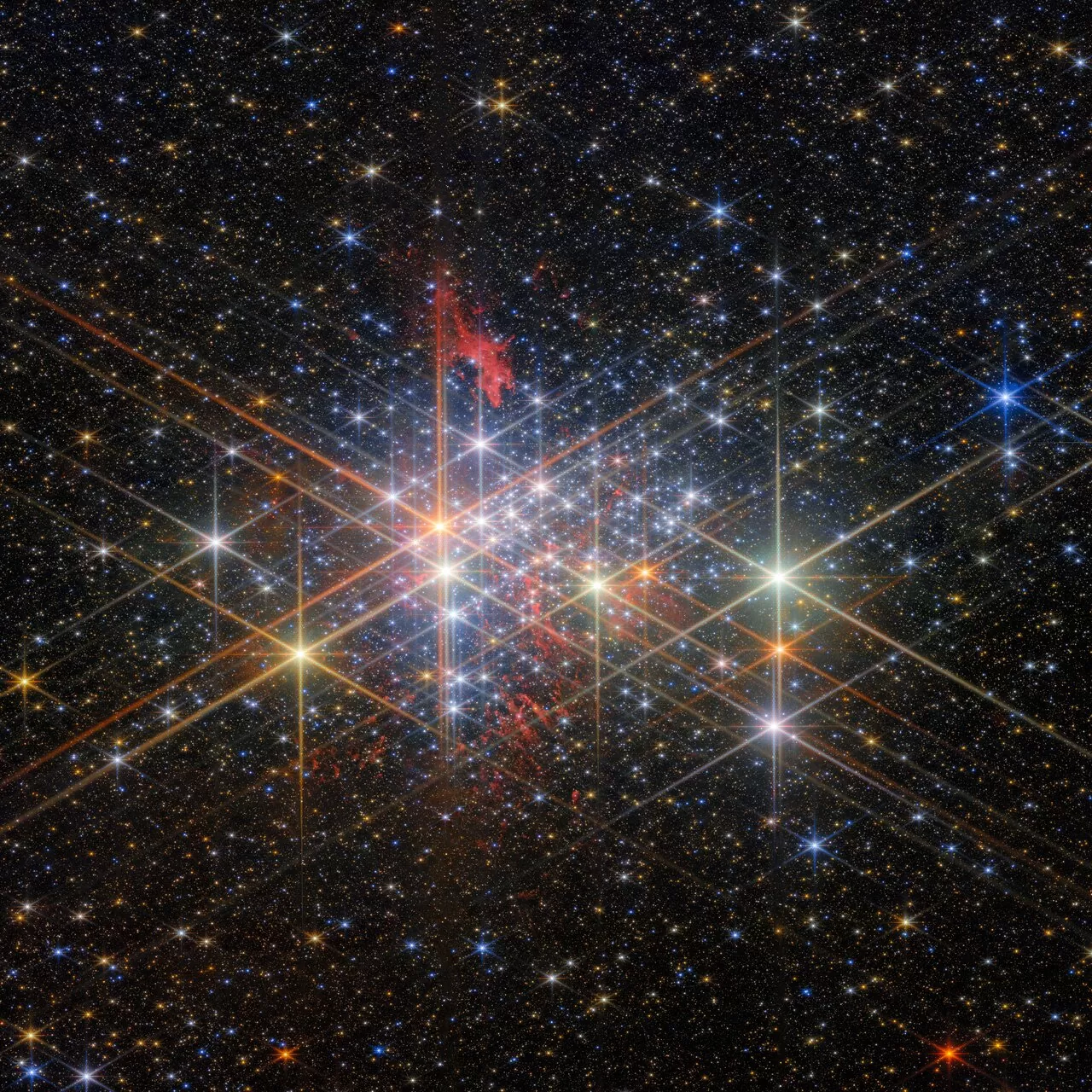 Ova zadivljujuća fotografija, snimljena teleskopom James Webb, prikazuje Westerlund 1. Zasluge za sliku: ESA/Webb, NASA i CSA, M. Zamani (ESA/Webb), M. G. Guarcello (INAF-OAPA) i EWOCS tim.