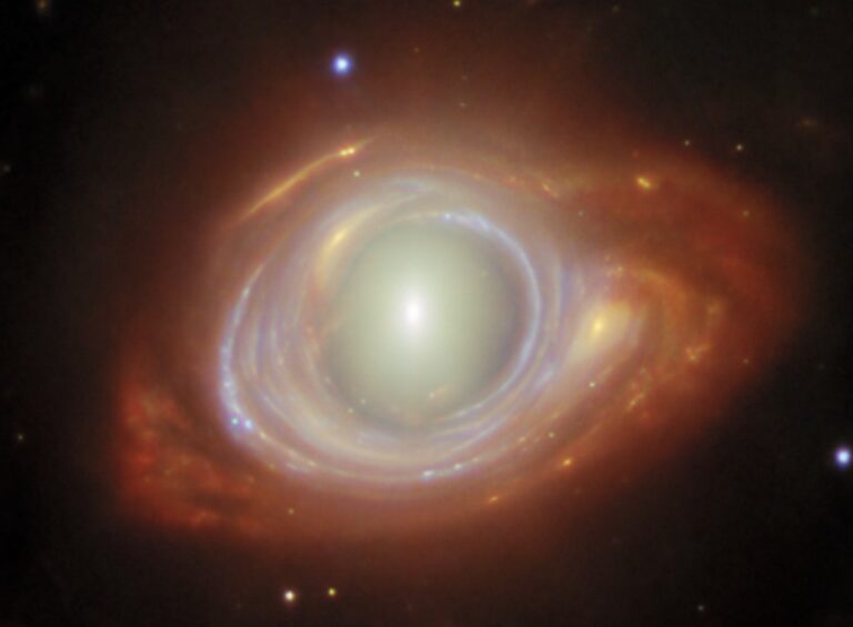 Crop Einsteinov prsten. Zasluge: ESA/Webb, NASA & CSA, G. Mahler.