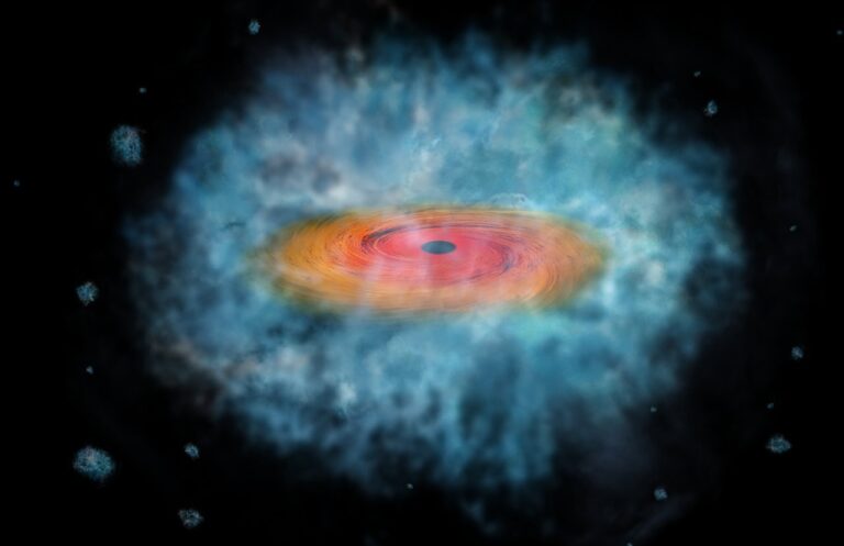 Umjetnička ilustracija prikazuje mogući začetak supermasivne crne rupe. Izvor: ESA/Hubble