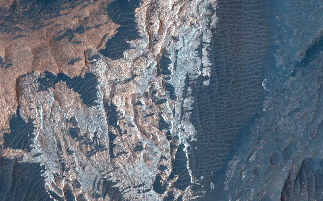Aram Chaos. Izvor: NASA/JPL-Caltech/Sveučilište u Arizoni.