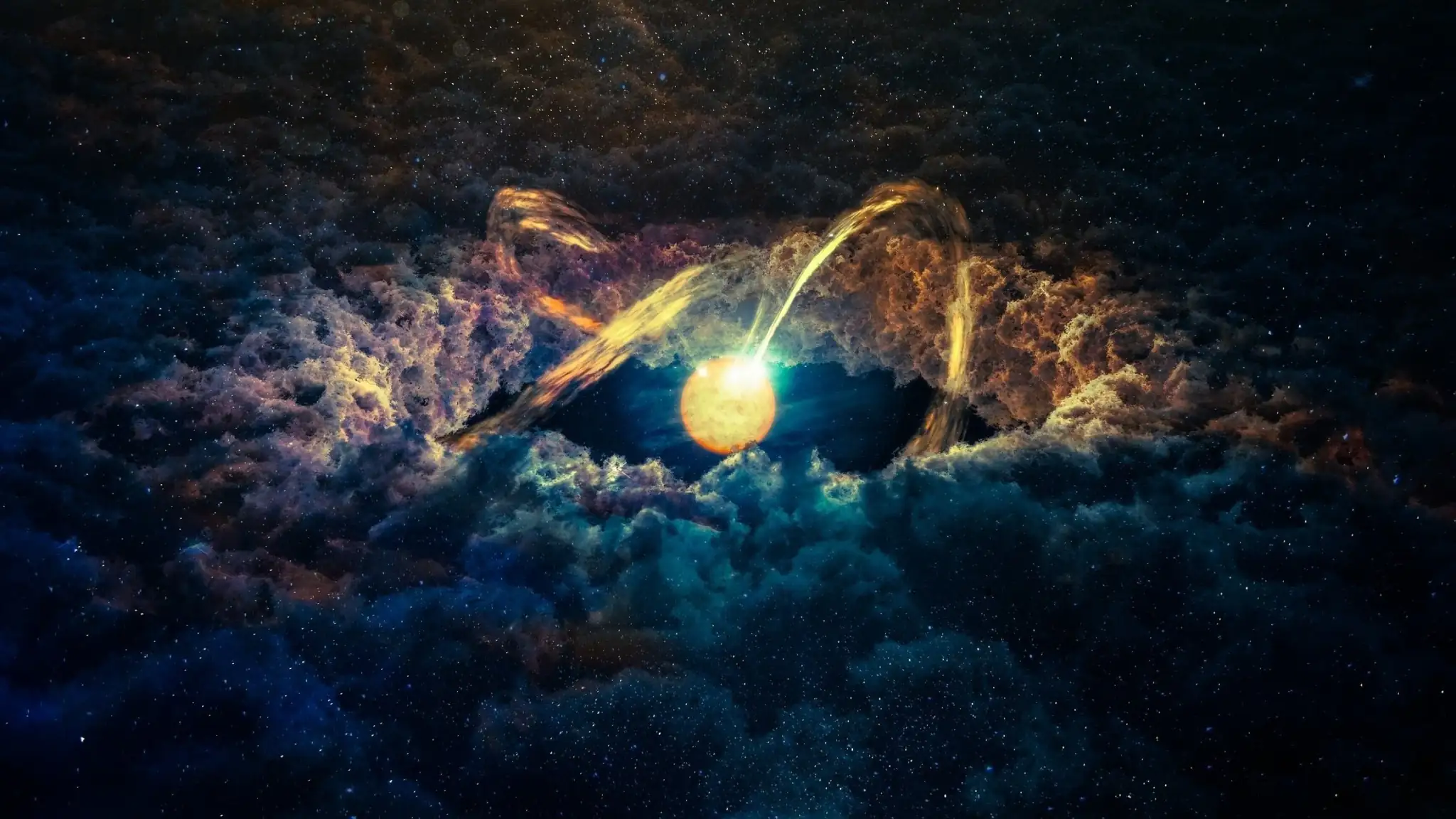 Umjetnička ilustracija mlade zvijezde okružene protoplanetarnim diskom, uz elemente preuzete sa snimki NASA-inog svemirskog teleskopa Hubble. Izvor: Sveučilište Kalifornija – Santa Barbara.