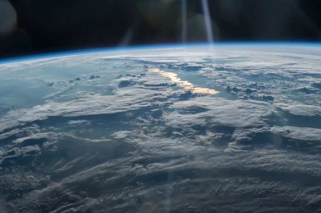 Pogled na Balhaško jezero iz svemira. Zasluge: NASA/Tim Kopra.