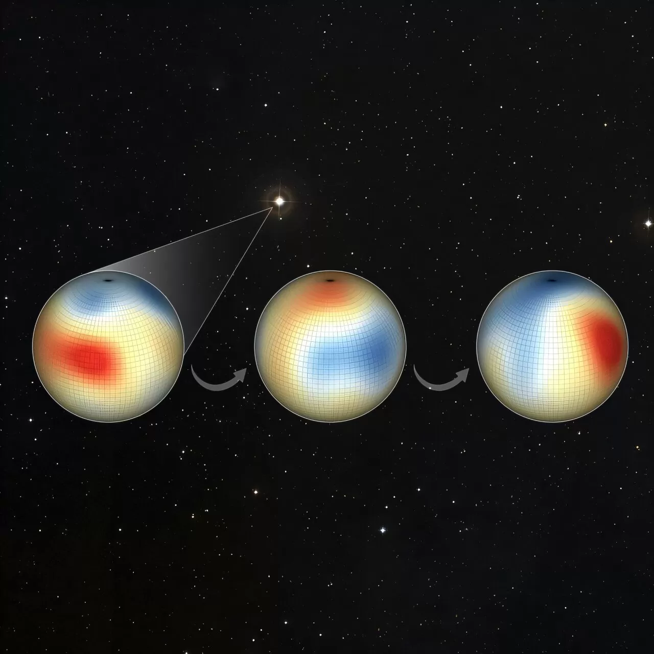 Zasluge: Credit: AIP/J. Alvarado-Gómez - STScI/NASA