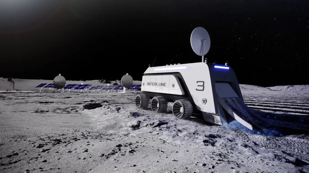 Lunarni rover Interlune. Zasluge: Interlune.