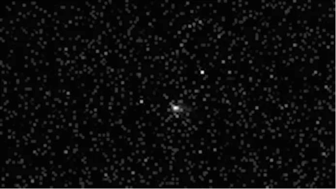 Snimka objekta 3I/ATLAS snimljena s udaljenosti od 28,96 milijuna kilometara pomoću kineskog orbitera Tianwen-1. (Zasluge: Cai Jinman i Zhang Wei, CNSA)