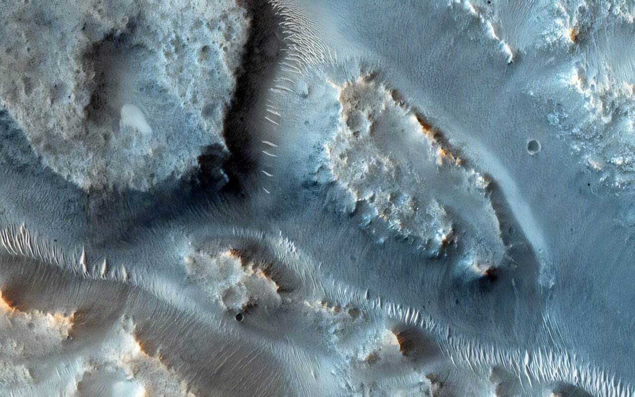 Slika drevne mreže dolina u blizini Idaeus Fossae, nedaleko od područja Tharsis na Marsu, snimljena orbiterom Mars Reconnaissance Orbiter. Zasluge: NASA/JPL-Caltech/University of Arizona