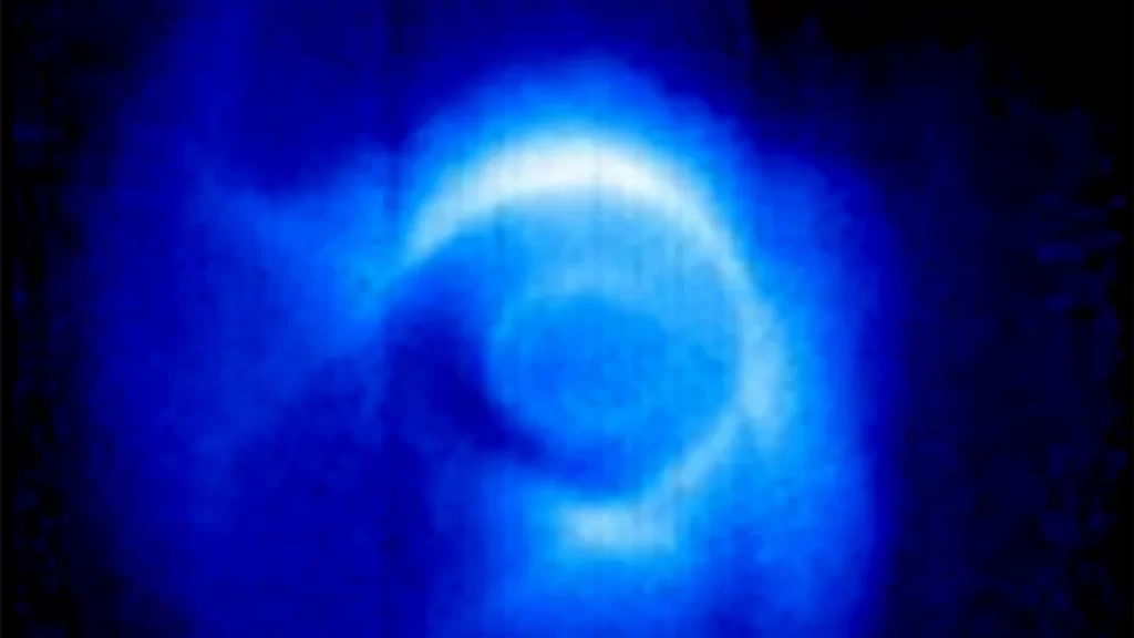 Zemljin plazmatski rep snimljen NASA-inim instrumentom Imager for Magnetopause to Aurora Global Exploration (IMAGE). Izvor: NASA i znanstveni tim misije IMAGE