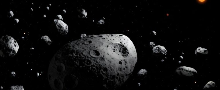 Ilustracija asteroida. Zasluge: NSF NOIRLab.