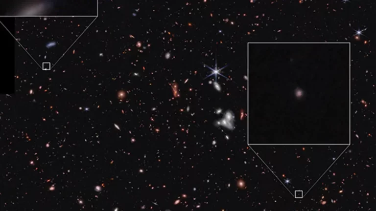 Točkasti izvori koje je pronašao James Webb. Izvor: mage credit: NASA, ESA, CSA, Steve Finkelstein (UT Austin); Image Processing: Alyssa Pagan (STScI).