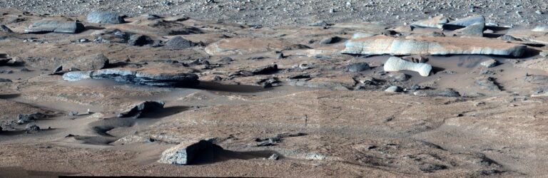 Perseverance views potential shoreline deposits in the Eastern Margin Unit with Mastcam-Z on Sol 934. Credit: NASA/JPL-Caltech/ASU/MSSS