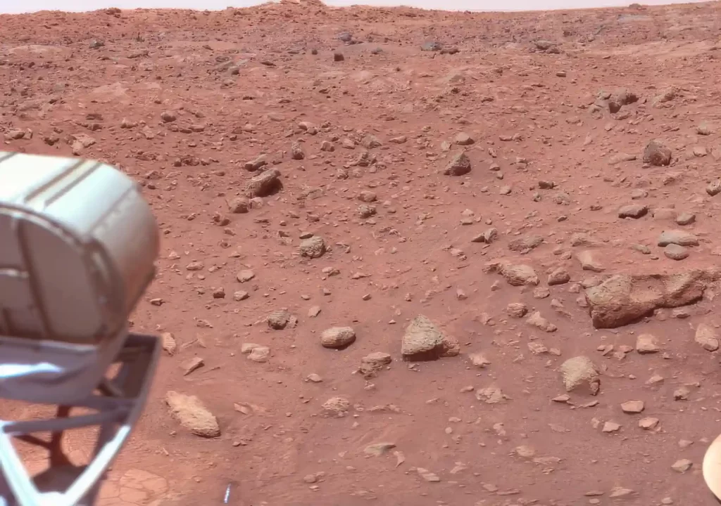 Digitalno poboljšana snimka koju je zabilježio Lander 1 na površini Marsa. Zasluge: NASA / Kozmos.hr