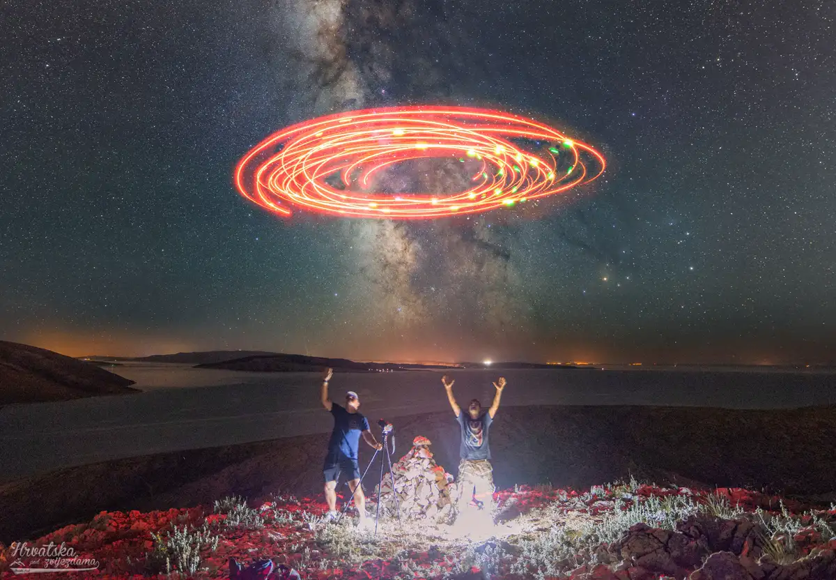Branko Nađ i Ivan Petričević u Baškoj. Zasluge Branko Nađ.