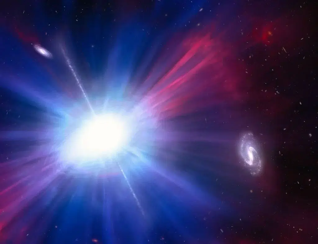 Umjetnički prikaz brzog plavog optičkog tranzijenta velikog sjaja (LFBOT). Zasluge: NASA, ESA, NSF-ov NOIRLab, Mark Garlick, Mahdi Zamani