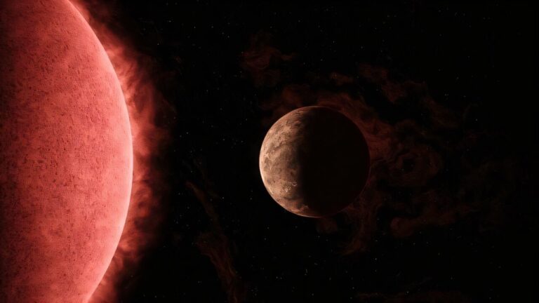 Umjetnički prikaz male zvijezde znatno hladnije od Sunca i planeta izvan Sunčeva sustava koji kruži oko nje. Ilustracija: NASA/JPL-Caltech