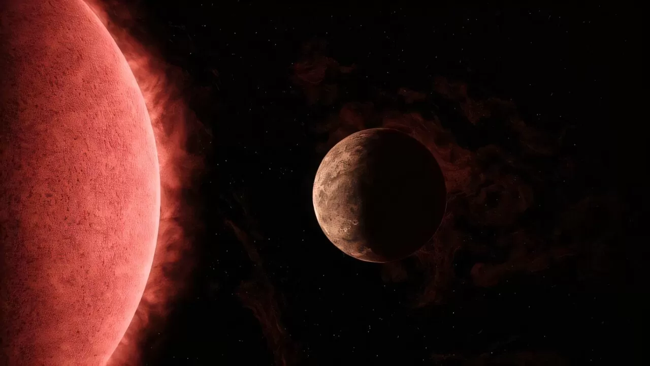 Umjetnički prikaz male zvijezde znatno hladnije od Sunca i planeta izvan Sunčeva sustava koji kruži oko nje. Ilustracija: NASA/JPL-Caltech