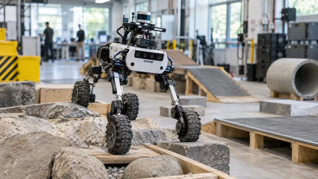 Istraživački robot prolazi poligonom u laboratoriju