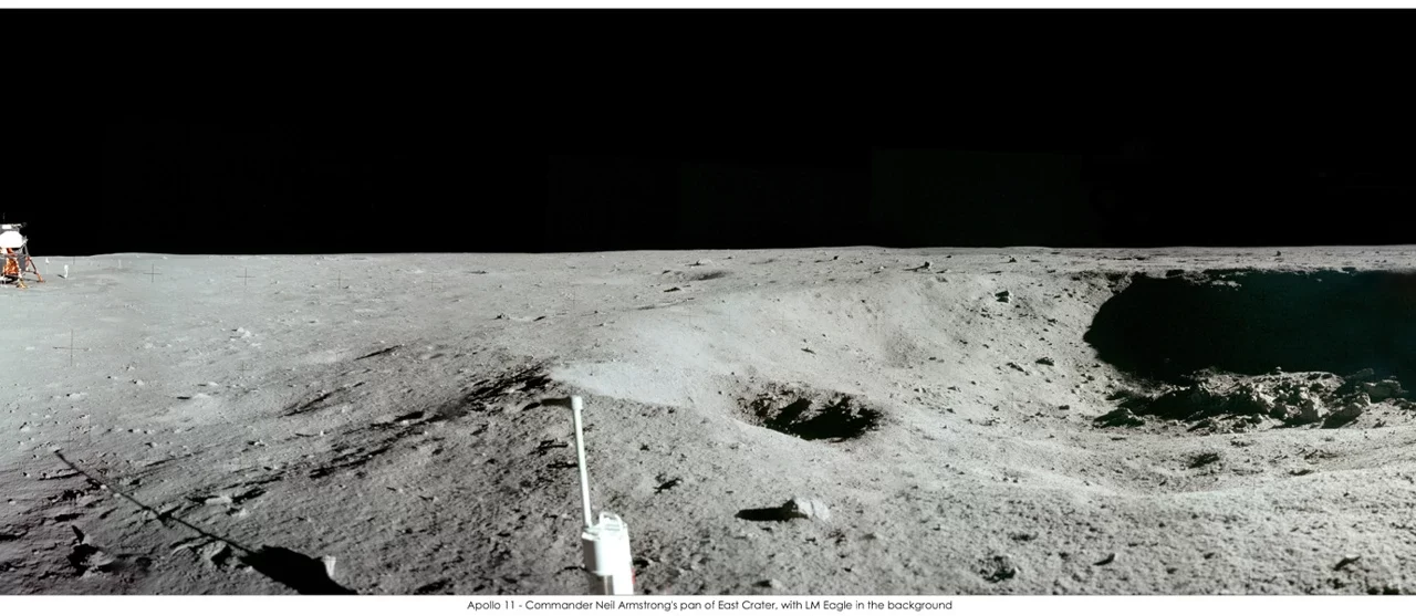 Panorama mjesta slijetanja Apolla 11 u Moru tišine